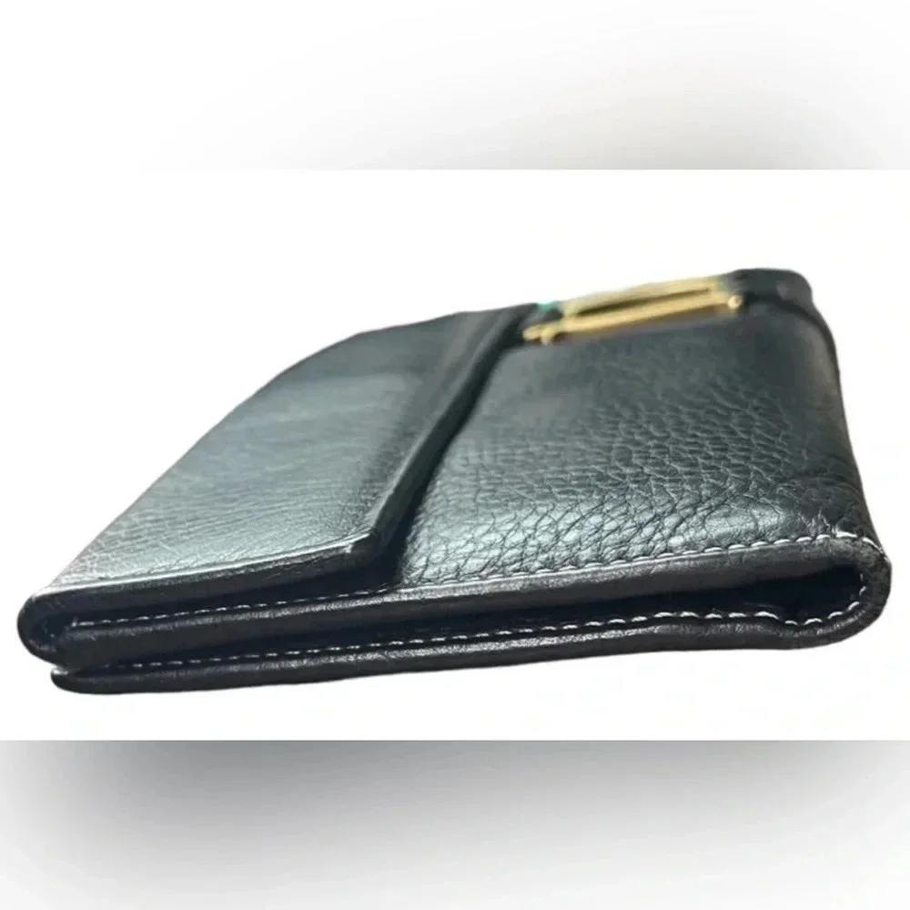 🖤Christian Dior🖤 | 2001 Black Pebbled Leather Trifold Long Wallet